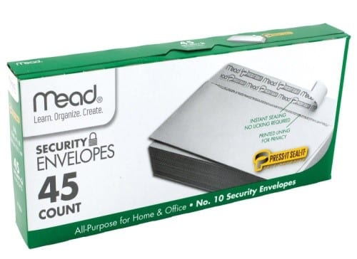 Mead Security Envelope Box