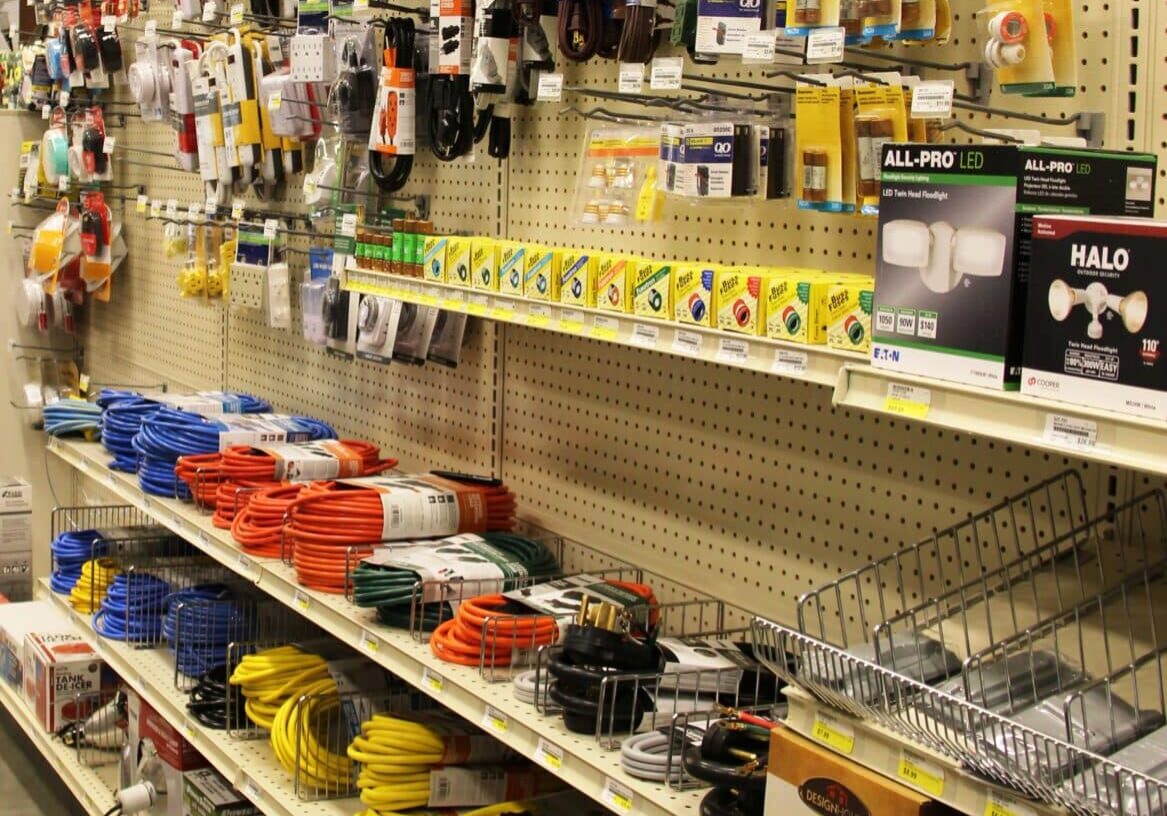 Electrical Section of Hardware Store